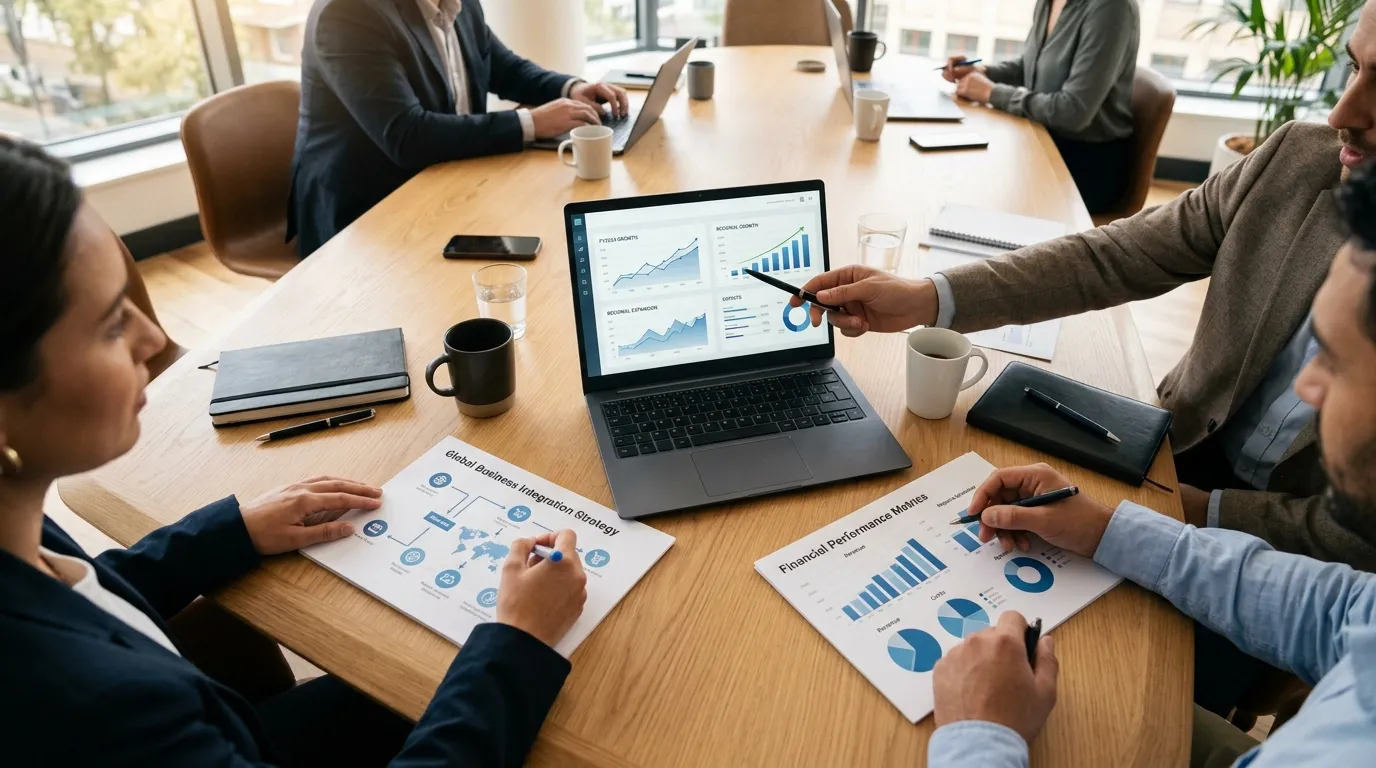 Estratégia corporativa e parcerias para gerar negócios financeiros sustentáveis para expansão.