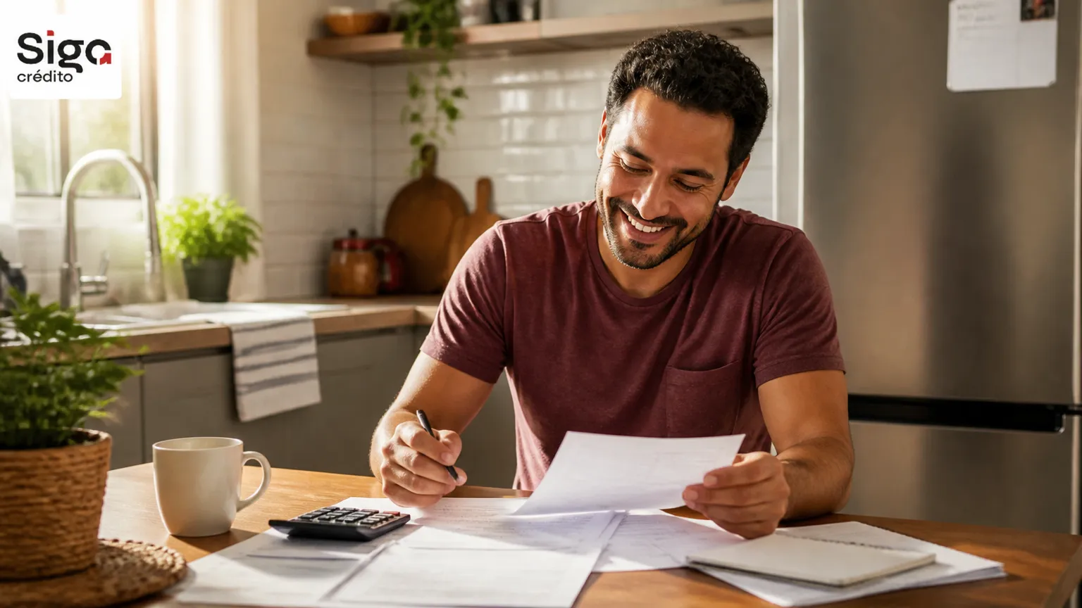 Trabalhador planejando orçamento e entendendo sua margem consignável disponível.