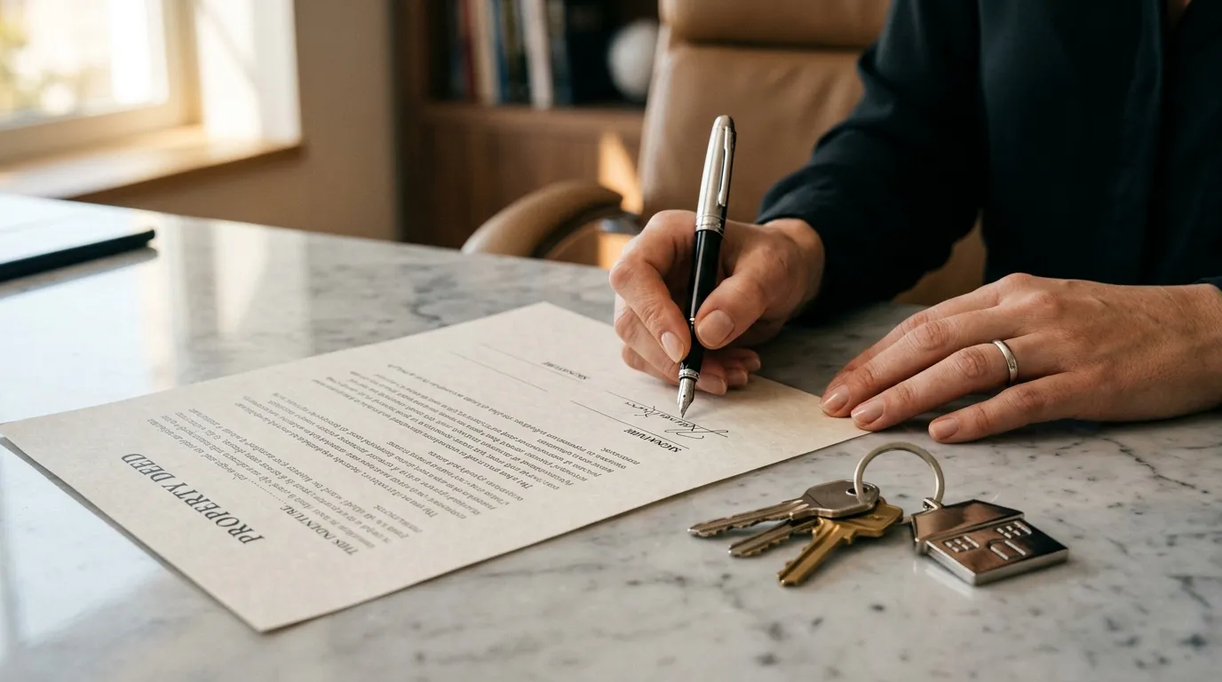 Assinatura de contrato usando imóvel com mais de um proprietário como garantia bancária.