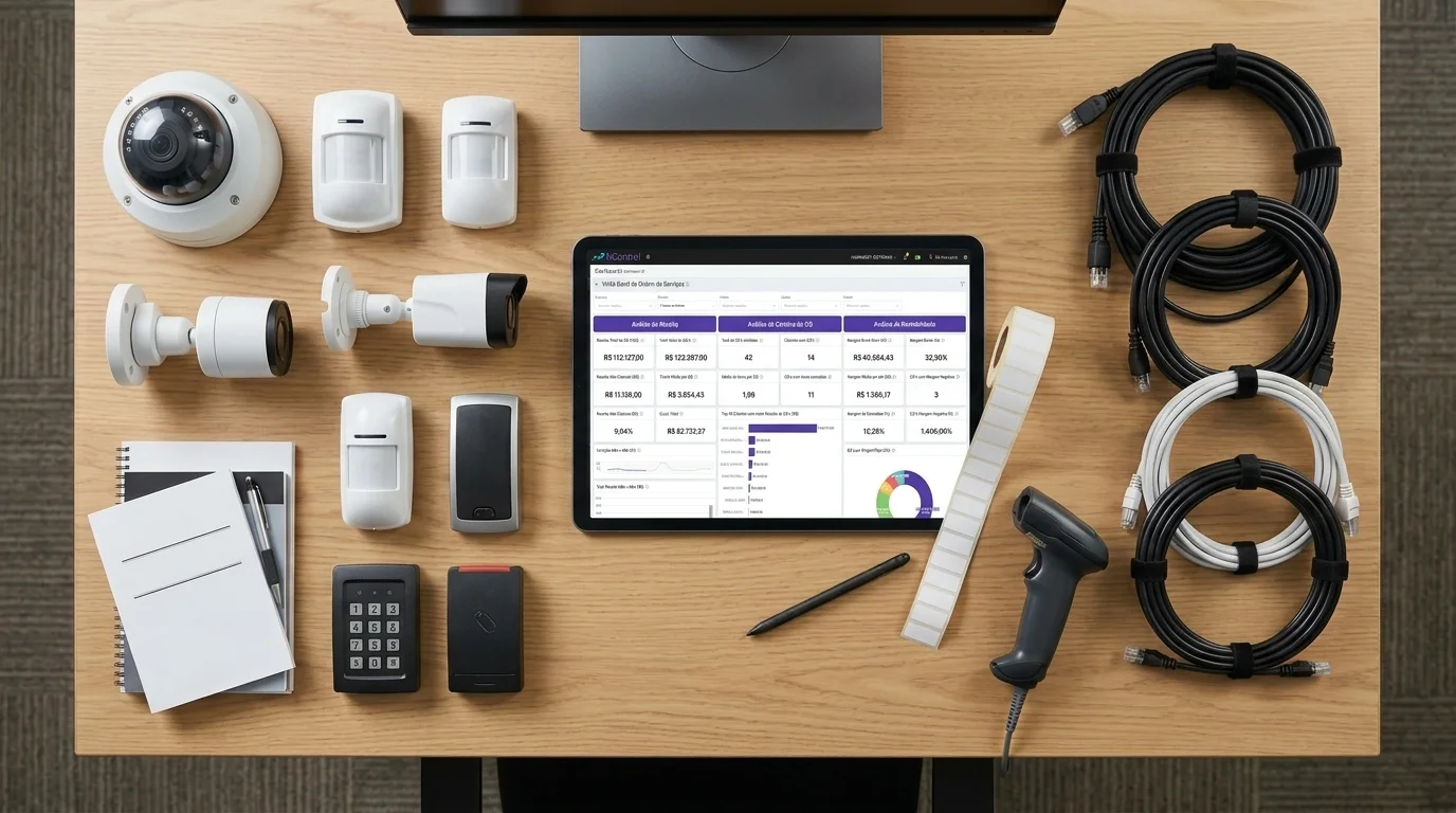 Gestão e registro de comodato de equipamento para empresas de monitoramento e CFTV.