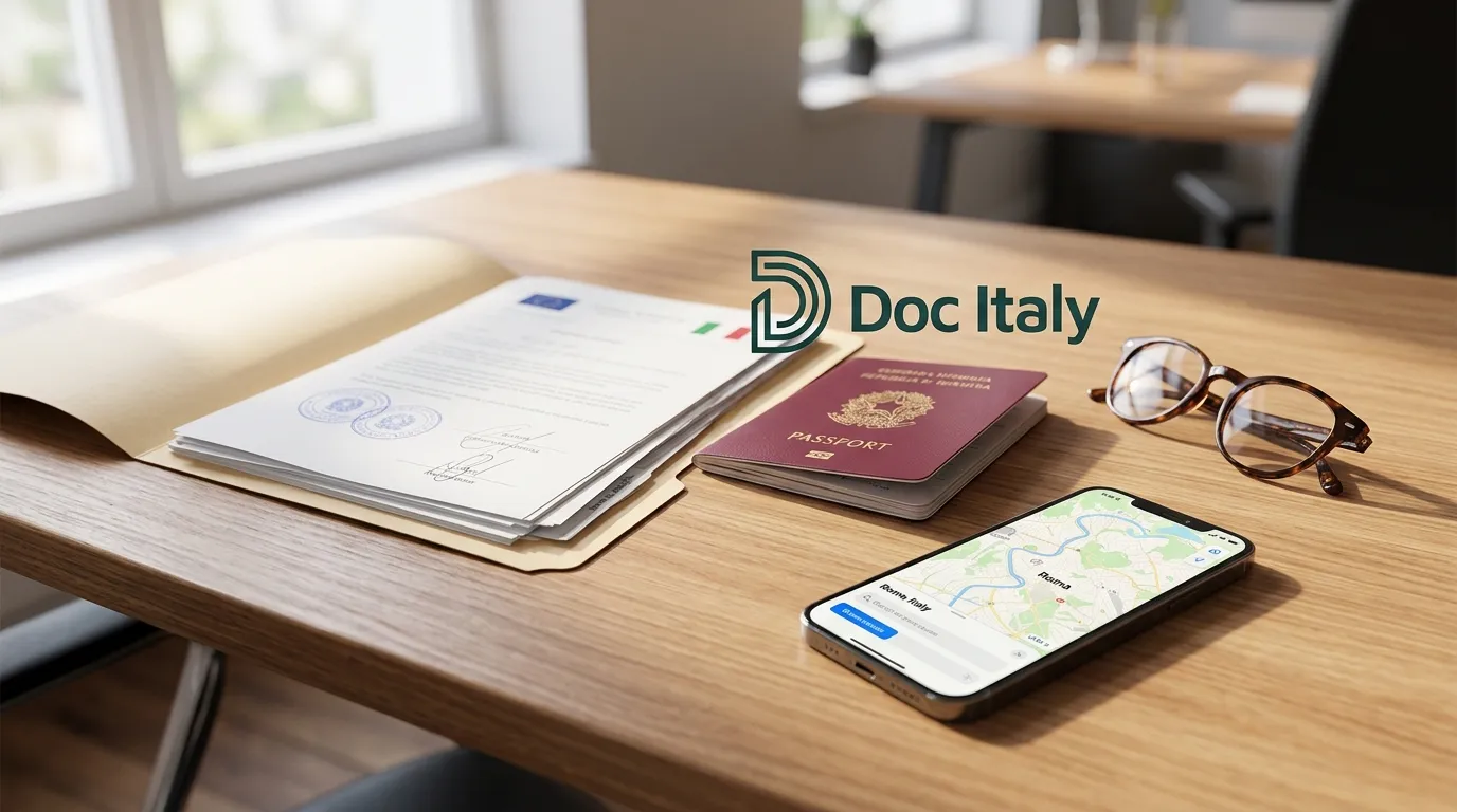 Documentos organizados para solicitar o visto nomade digital italia com assessoria especializada.