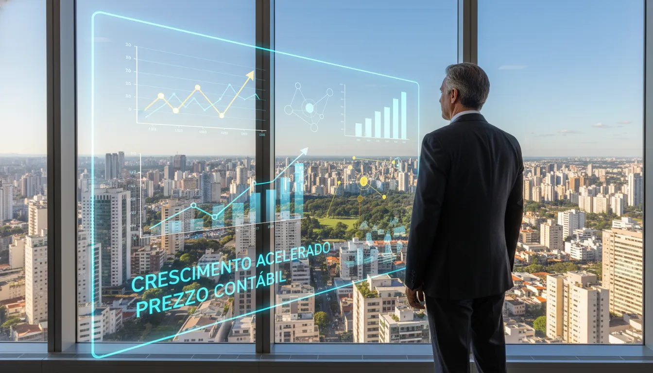 Empresário visionário observa o horizonte de São Paulo, simbolizando o crescimento estratégico e o sucesso após abrir empresa em São Paulo.
