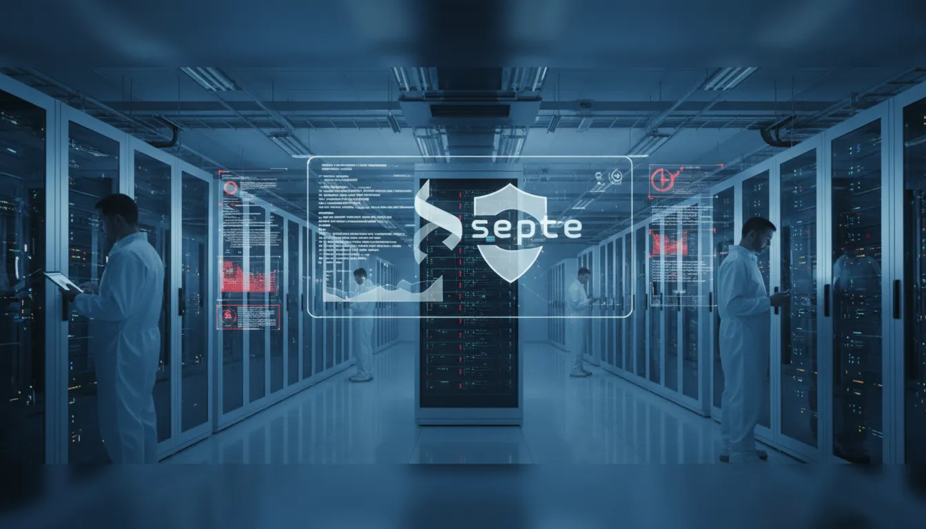 Data center de alta disponibilidade representando infraestrutura de TI robusta e segura para empresas corporativas.