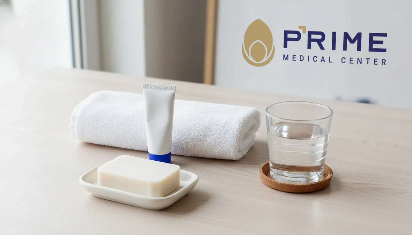 Creme antifúngico e itens de higiene, essenciais para tratar candidíase no homem. Soluções Prime Medical.