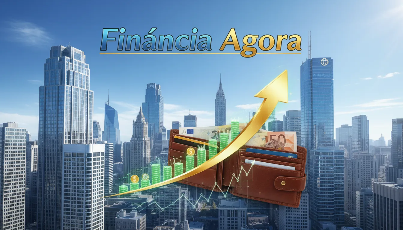 Ilustração de uma carteira conectada a um gráfico de crescimento de investimento, simbolizando o impacto da taxa selic hoje no crescimento financeiro.