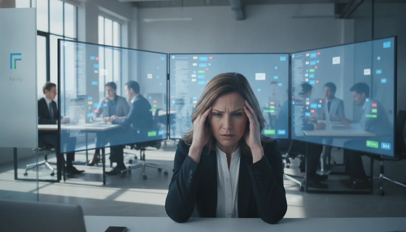 Focused professional using communication management tools to gain clear insights and boost productivity.
