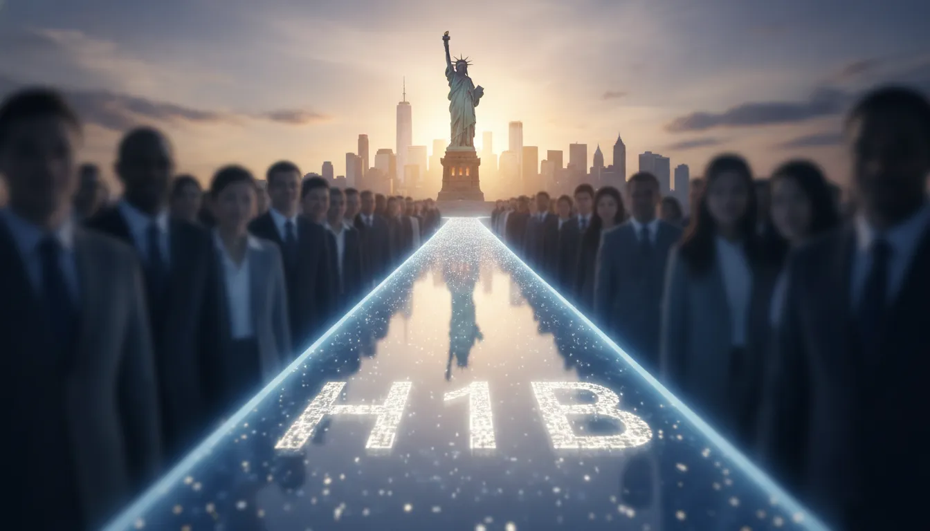Caminho claro para profissionais internacionais com visto H1B rumo aos EUA.