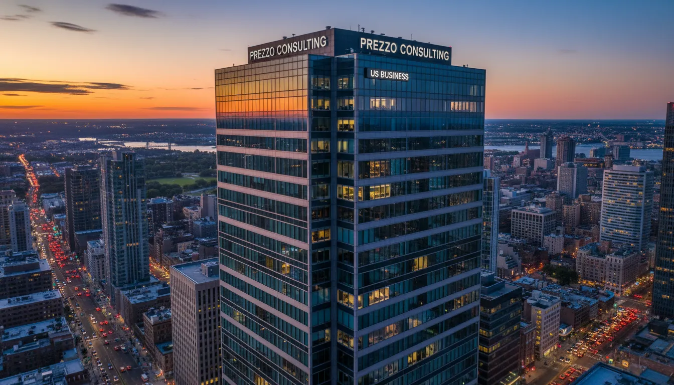 A powerful handshake signifying a successful business relationship, representing Prezzo Consulting's role in facilitating company growth and opportunities for opening a company in the US.