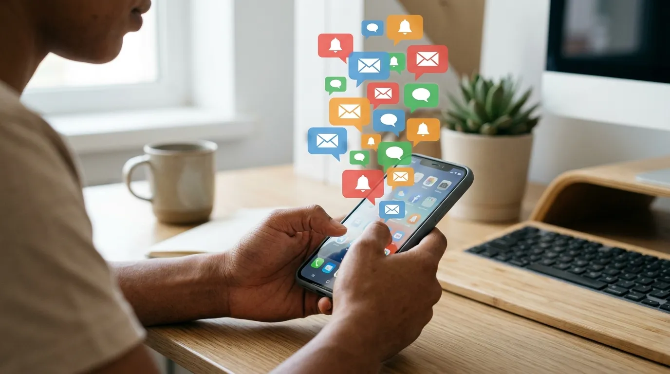 Notificações no celular gerando estresse e afetando a saúde mental