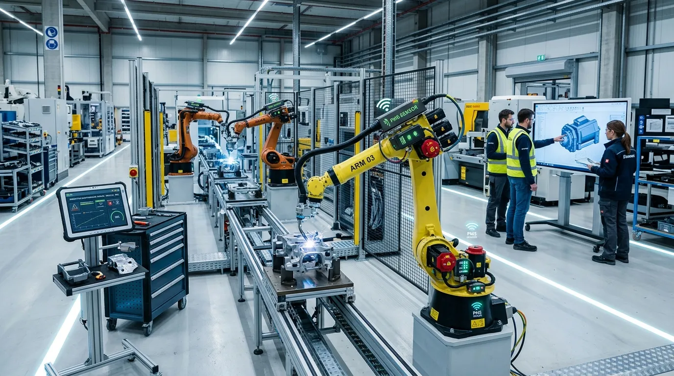 Monitoramento digital impulsionando decisões inteligentes na manutenção preventiva industrial.