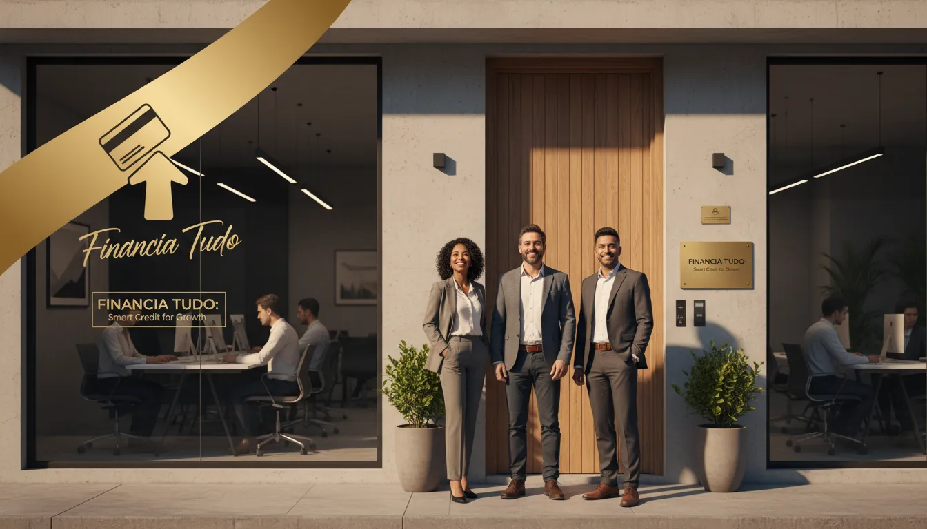 Equipe celebra sucesso e expansão, frutos de planejamento estratégico e uso inteligente de crédito para crescimento empresarial.