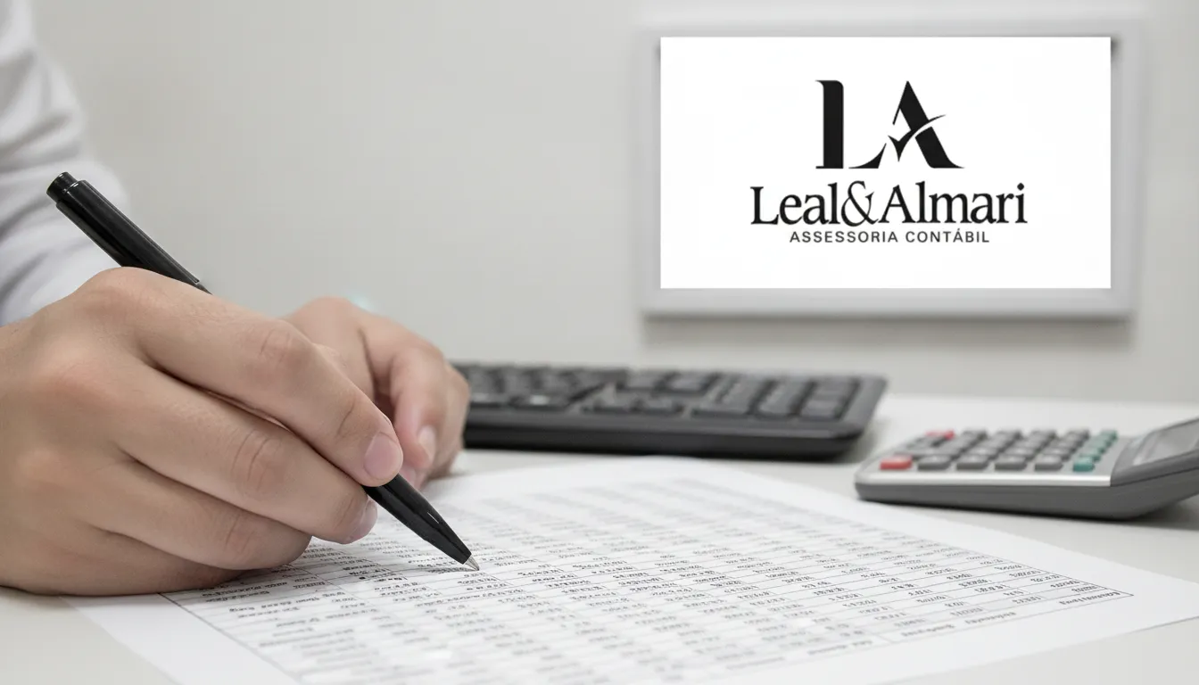 Mãos apontam para números em um balanço patrimonial, o que é e como interpretar dados financeiros.