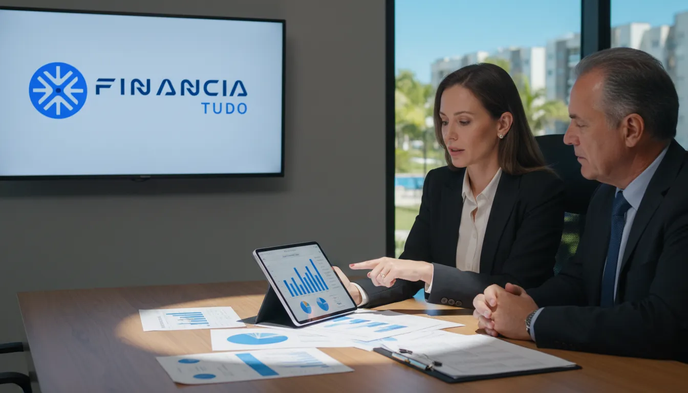 Consultor financeiro apresenta plano detalhado sobre crédito para condomínio a um membro do conselho, demonstrando transparência.