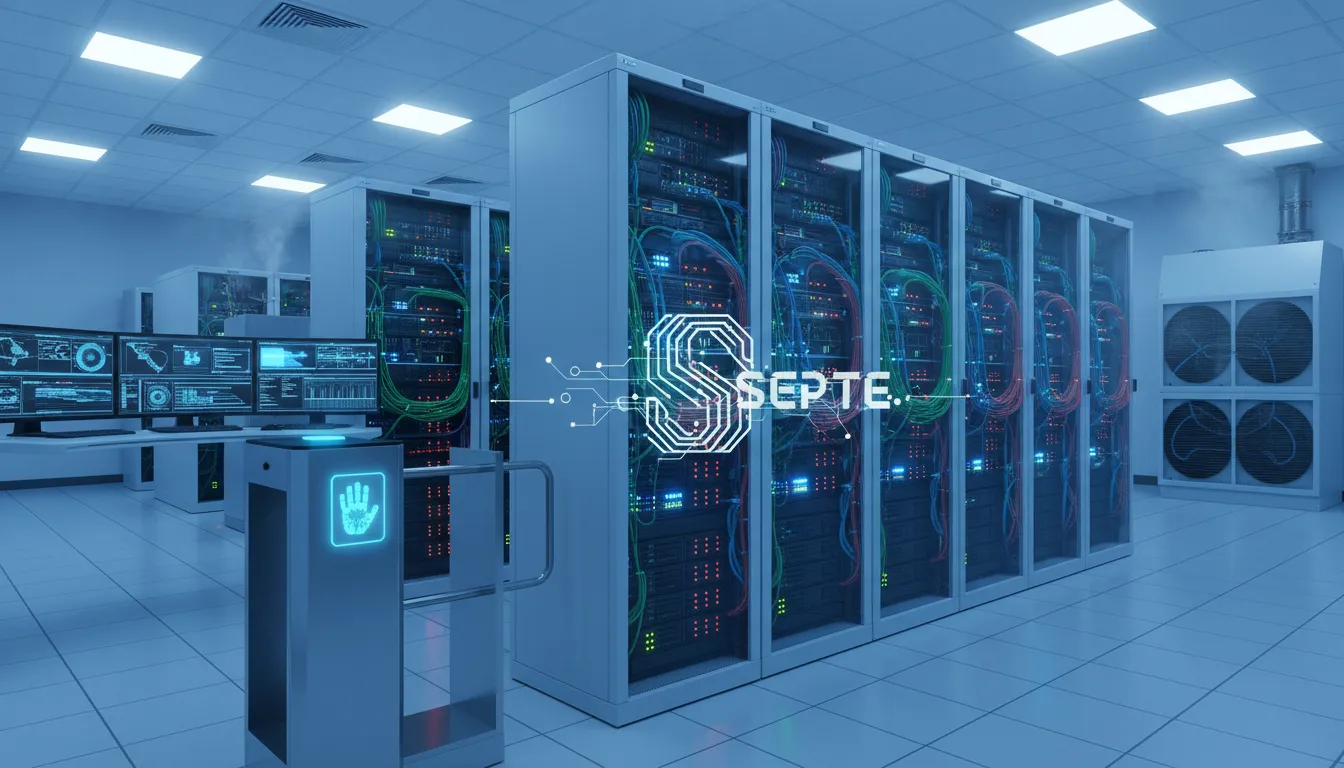 Data center seguro da Septe com infraestrutura robusta para suportar migração para a nuvem corporativa.