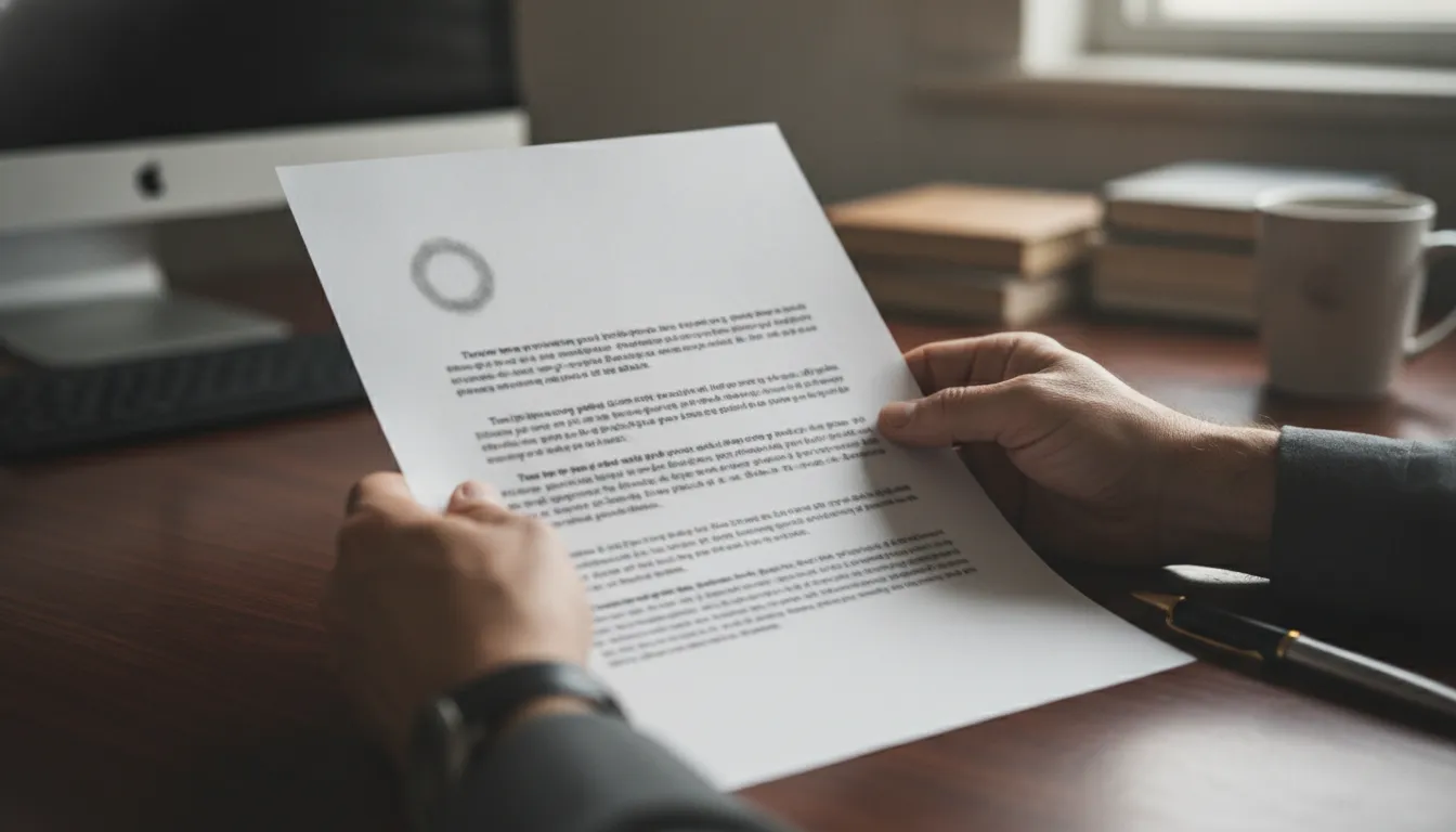 Advogado em Seara analisando documentos importantes de ação contra plano de saúde, foco em detalhes legais.