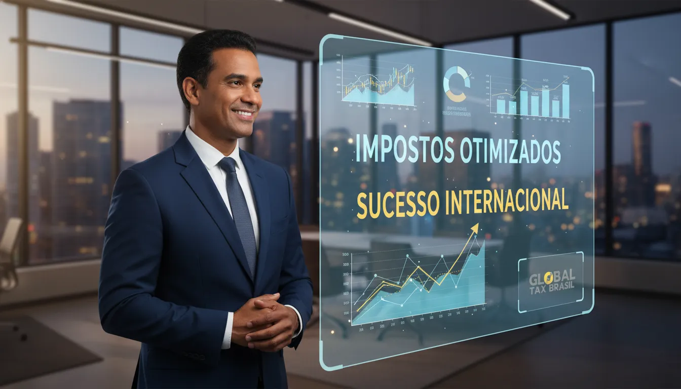 Sucesso em Saída Fiscal do Brasil: empresário celebra otimização da carga tributária internacional. Eficiência garantida.
