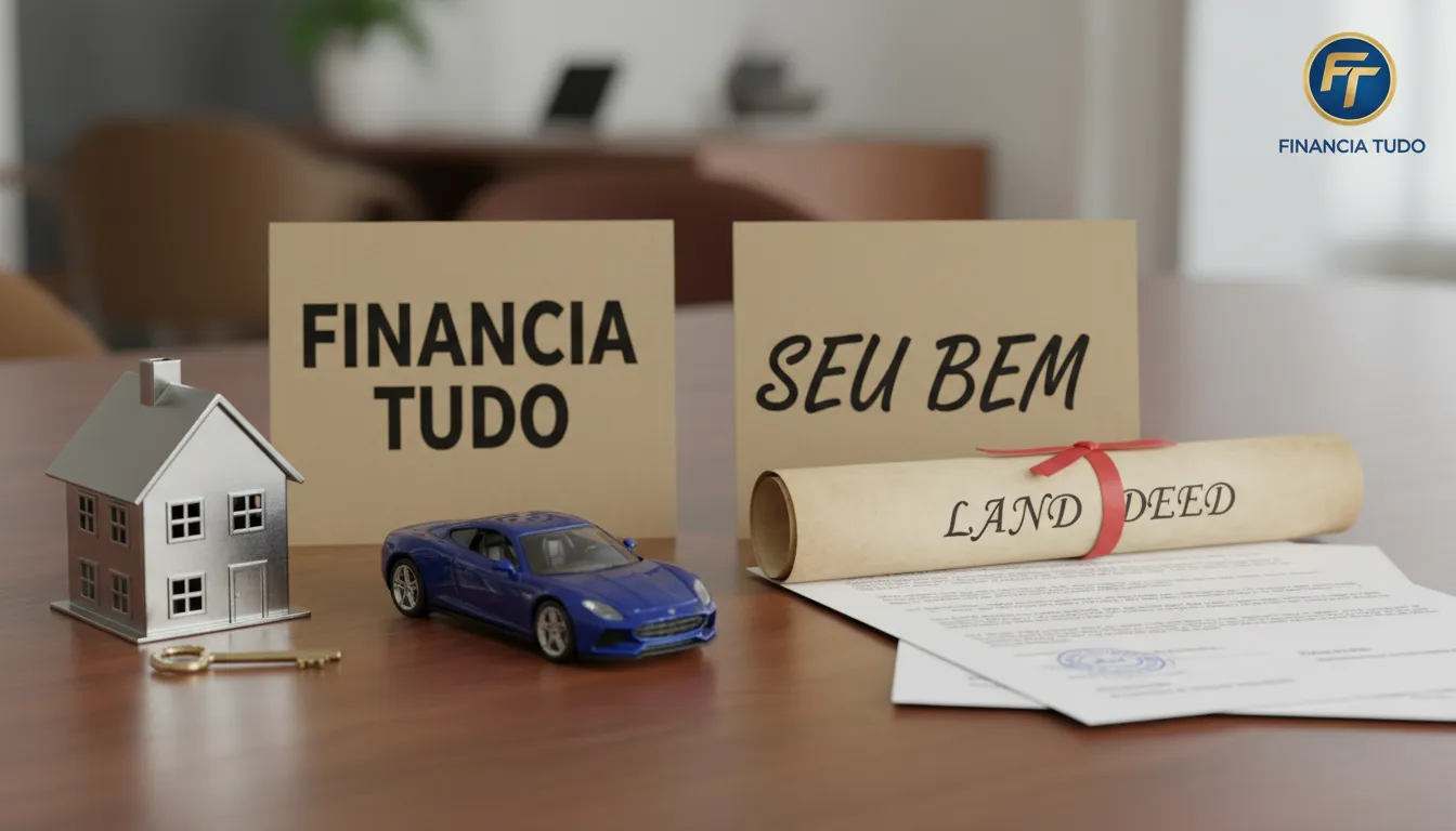 Imagem de bens como casa e carro, representando as garantias para acesso a crédito com garantia facilitado pela Financia Tudo.