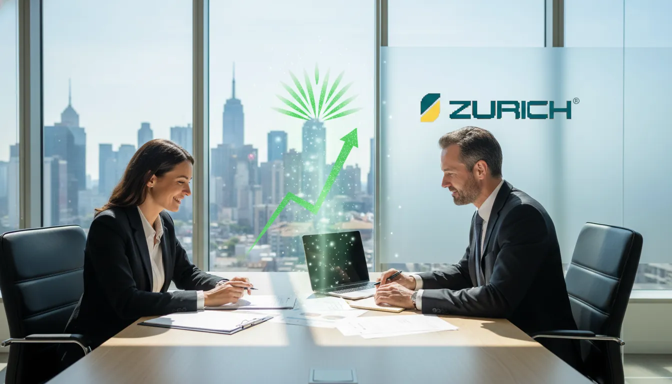 Empresária satisfeita com contadora da Zurich, representando a simplificação fiscal e o impacto positivo do icms ecológico nos negócios.