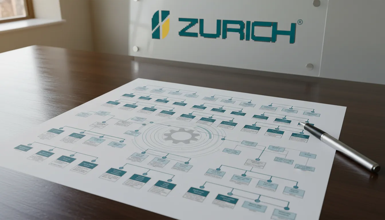 Uma representação visual da estrutura organizacional de uma empresa, com ênfase na importância de um cnae bem definido para cada setor.