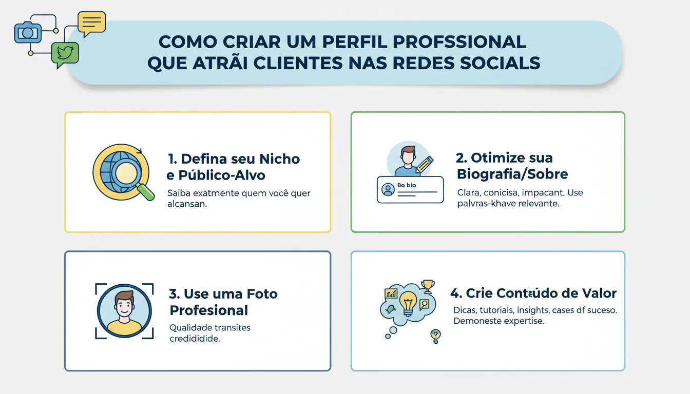 Ilustração da seção: Separar ou não o perfil profissional do pessoal? Entenda os prós e contras