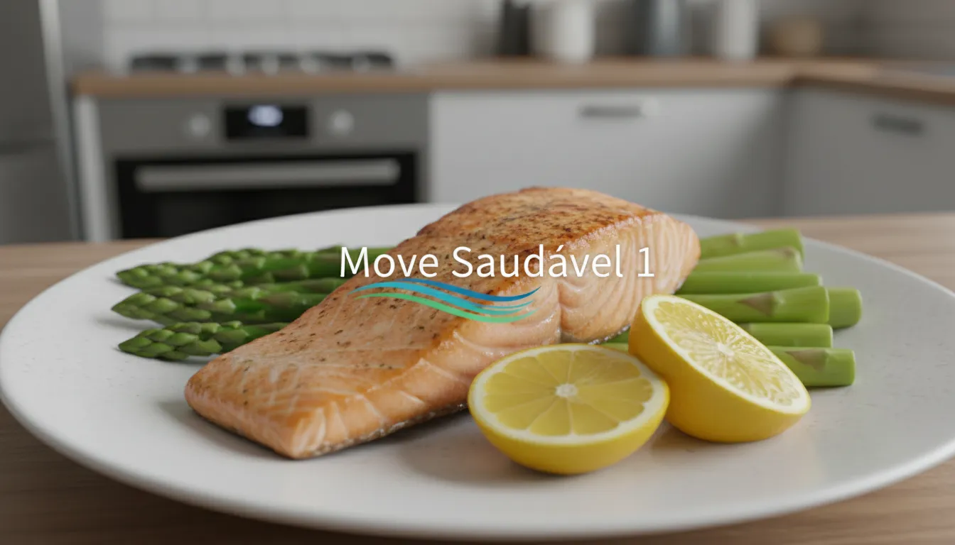 Salmão assado com espargos e limão, uma excelente opção de jantar leve para emagrecer e manter a forma.