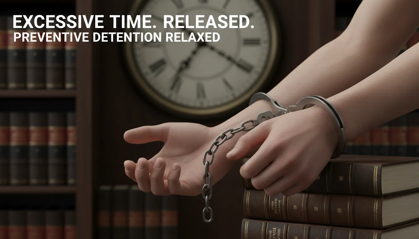 Mãos sendo soltas de algemas indicando relaxamento de prisão preventiva por excesso de prazo