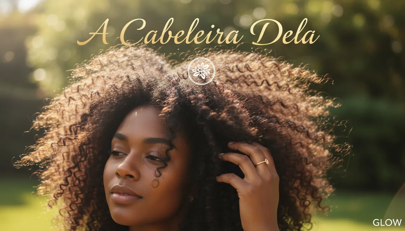 Cabelo saudável e brilhante de uma mulher, secando naturalmente, evidenciando o resultado de uma rotina capilar.