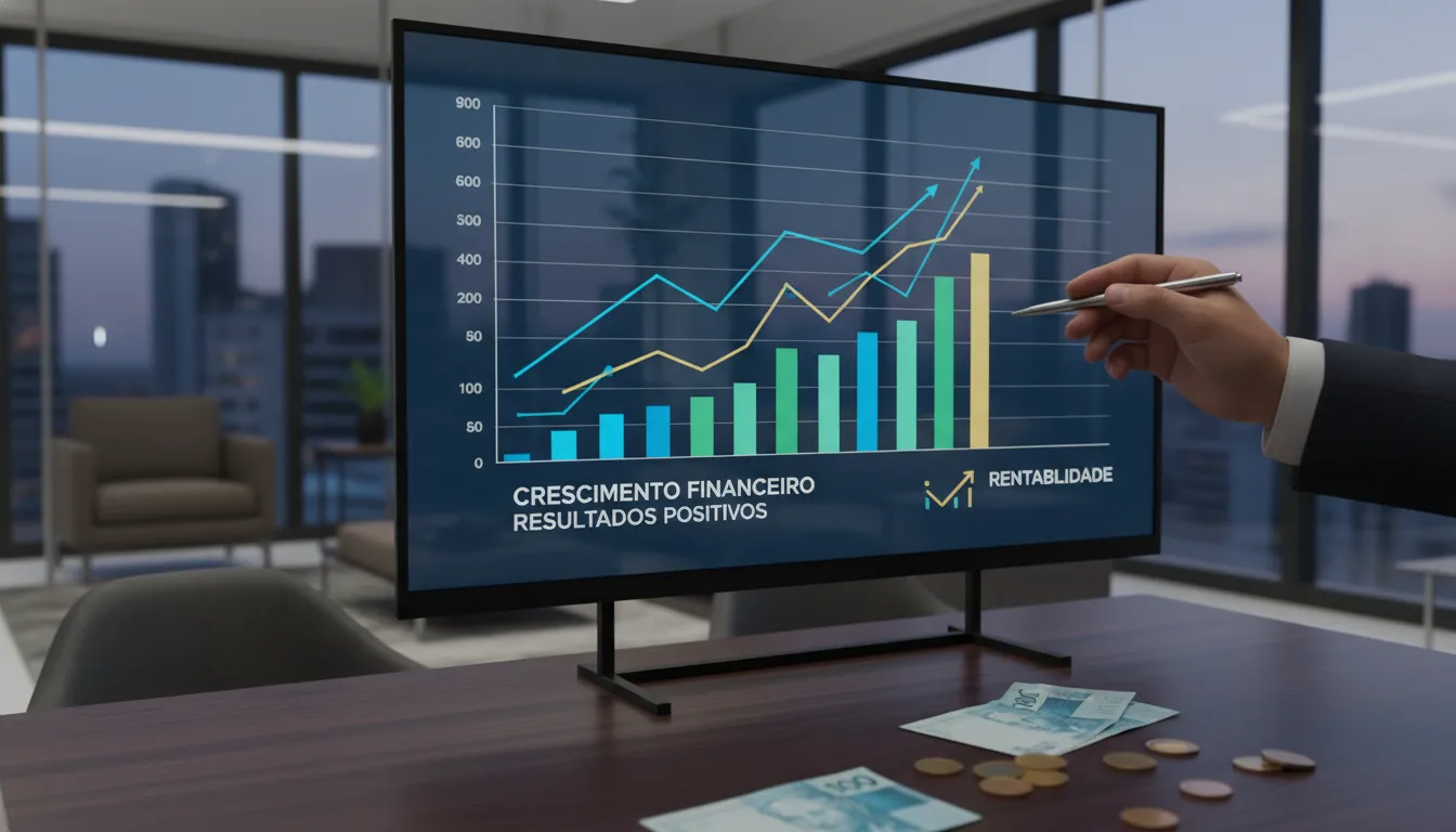 Painel digital destaca medidas financeiras de proteção e combate a crimes no setor bancário.