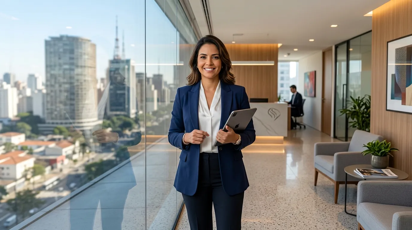 Escritório moderno onde entendimento jurídico explica tese sobre direitos e processos civis.