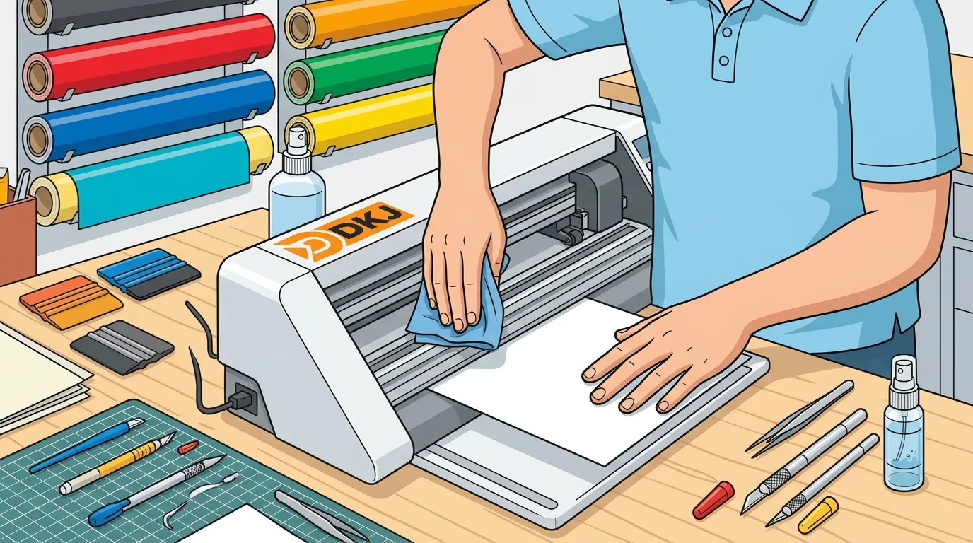 Limpeza da base para instalar novo teflon plotter de recorte.