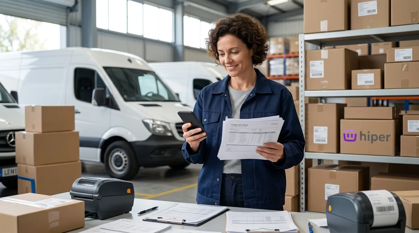 Empreendedor gerenciando transporte de cargas e documentação mdf-e obrigatória