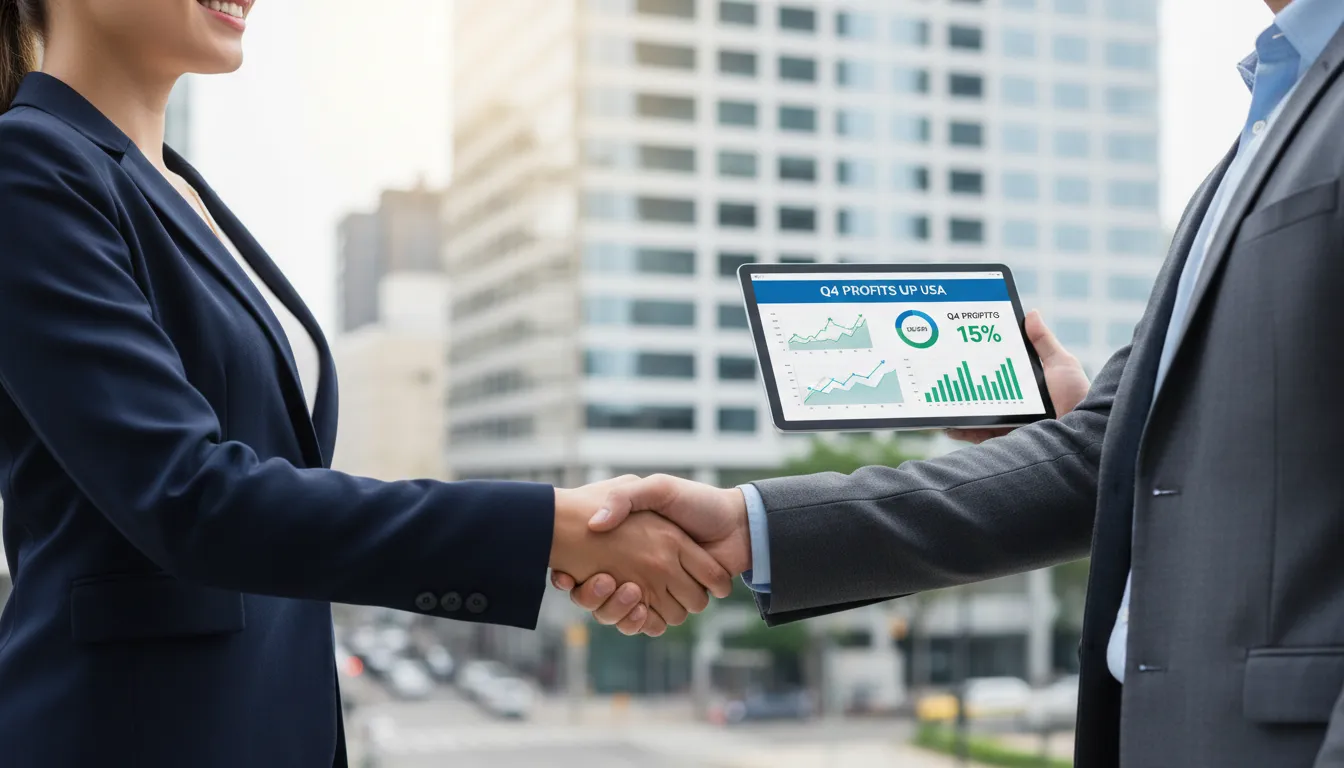 Empresário confiante apertando a mão de um consultor da Prezzo Consulting, simbolizando como funciona a tributação nos Estados Unidos de forma eficiente.