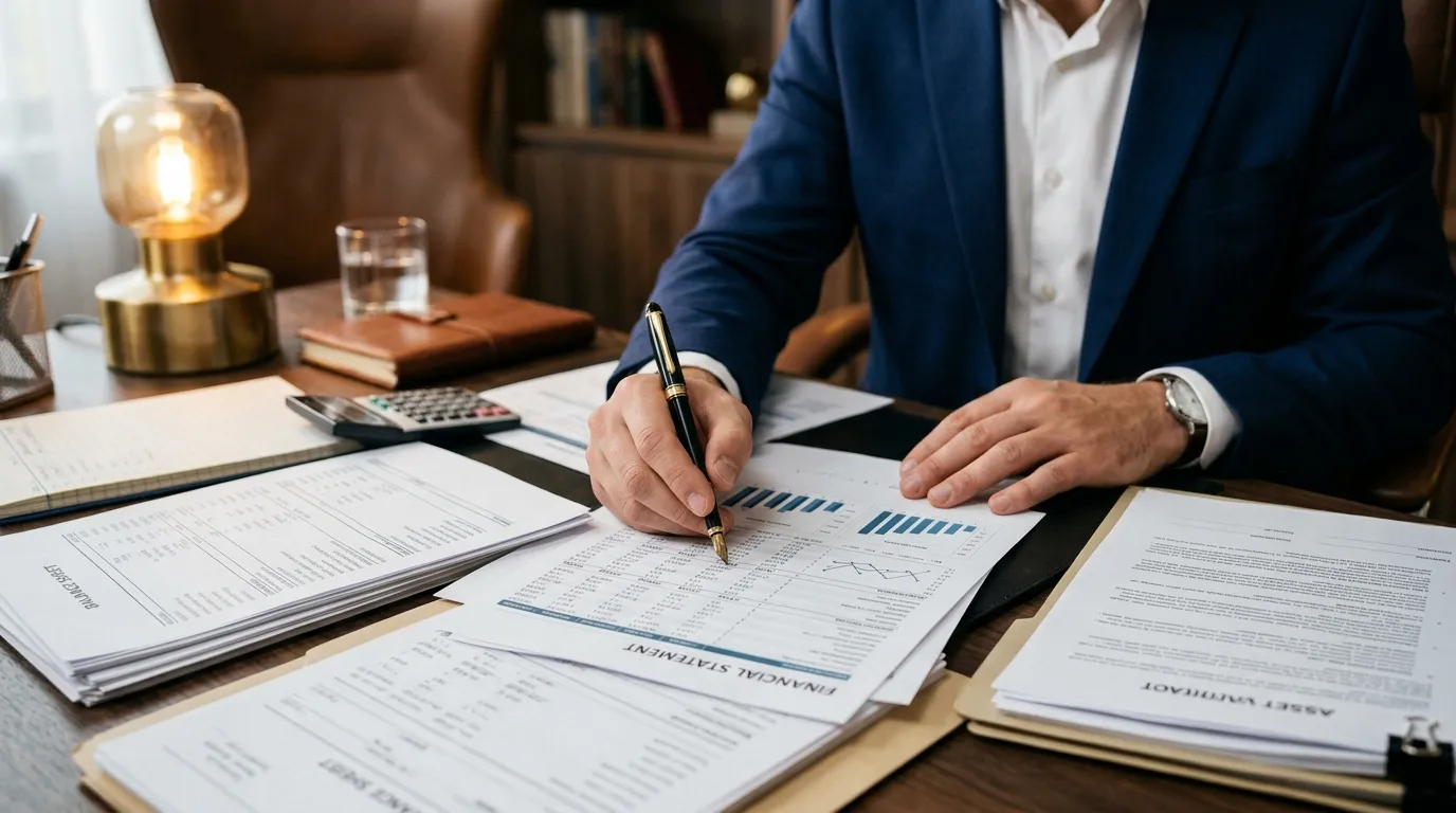 Documentos financeiros para apuração de haveres na dissolução de sociedade empresarial.