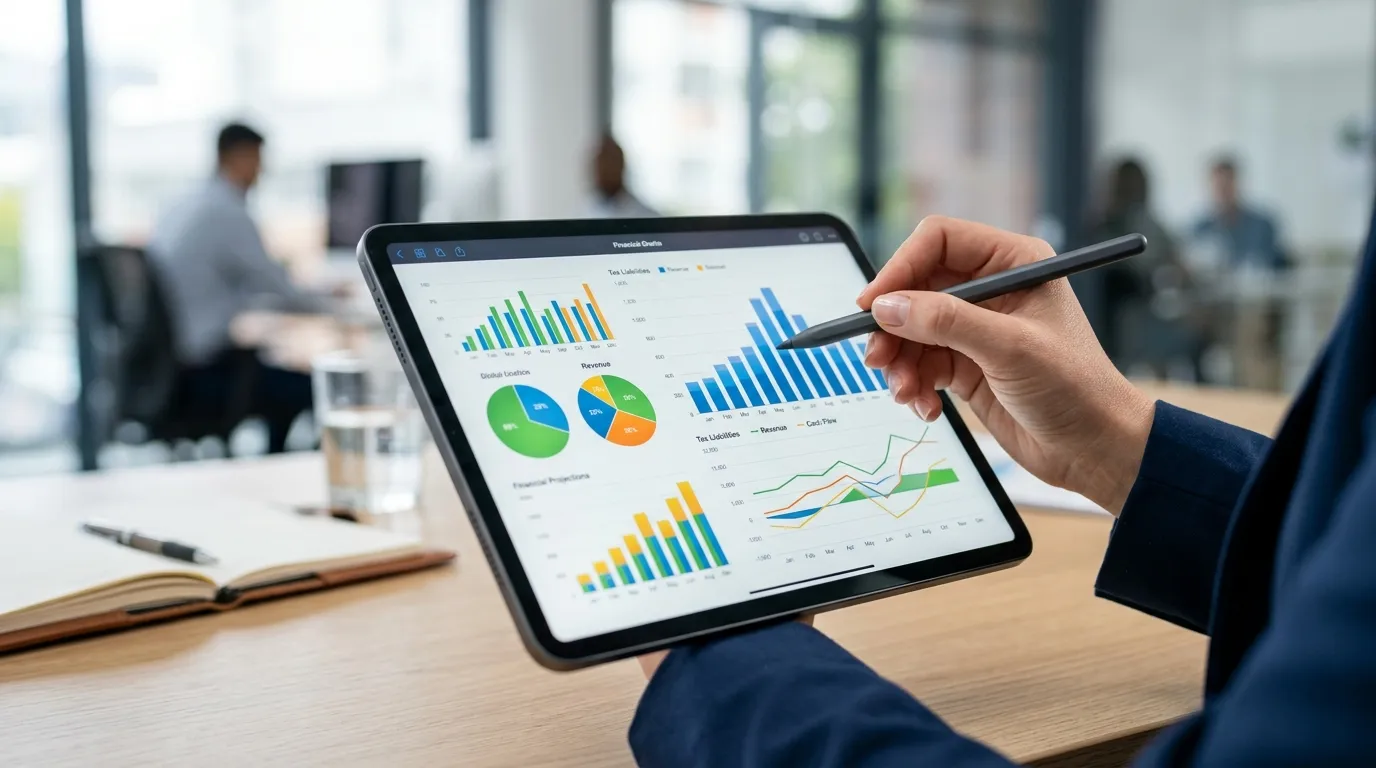 Graficos de planejamento tributario mostrando impacto do IBS e CBS Simples Nacional na gestao da empresa.