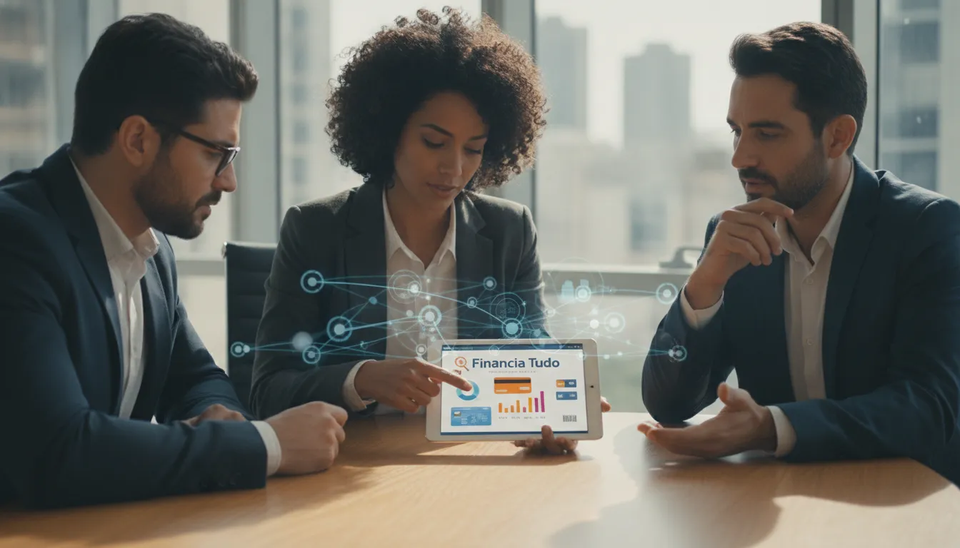 Profissionais analisam opções de crédito, impulsionando renda extra para empresas de contabilidade com Financia Tudo.