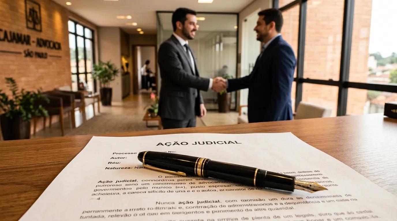 Documento jurídico preparado por advogado em Cajamar para ação contra plano de saúde.