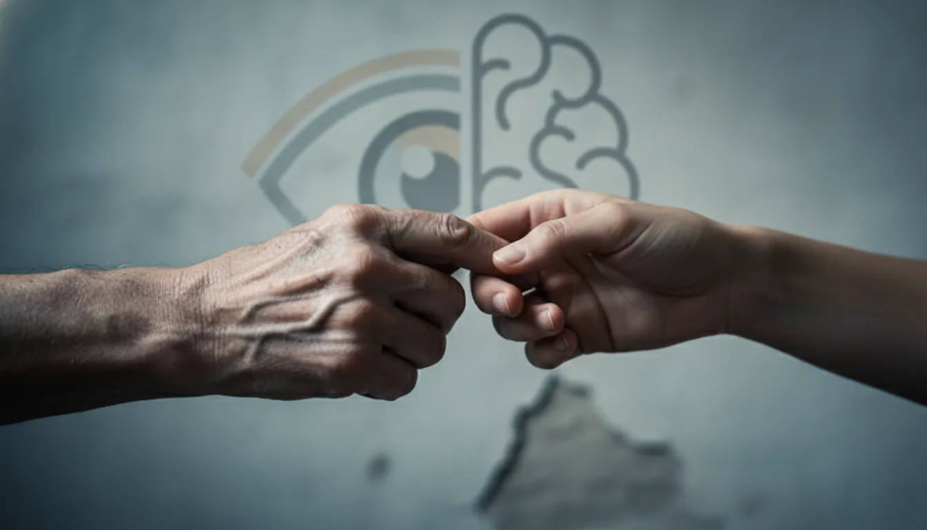 Mãos se separando lentamente, ilustrando por que alguém se afasta sem explicação, simbolizando uma conexão que se desfaz.