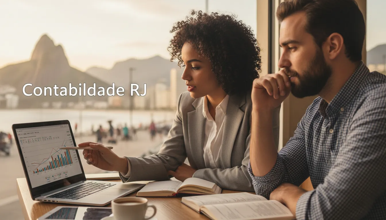 Consultor financeiro reunido com empresário em um café no Rio, discutindo sobre saúde financeira. Imagem ideal para representar um Escritório de Contabilidade no Rio de Janeiro que oferece consultoria.