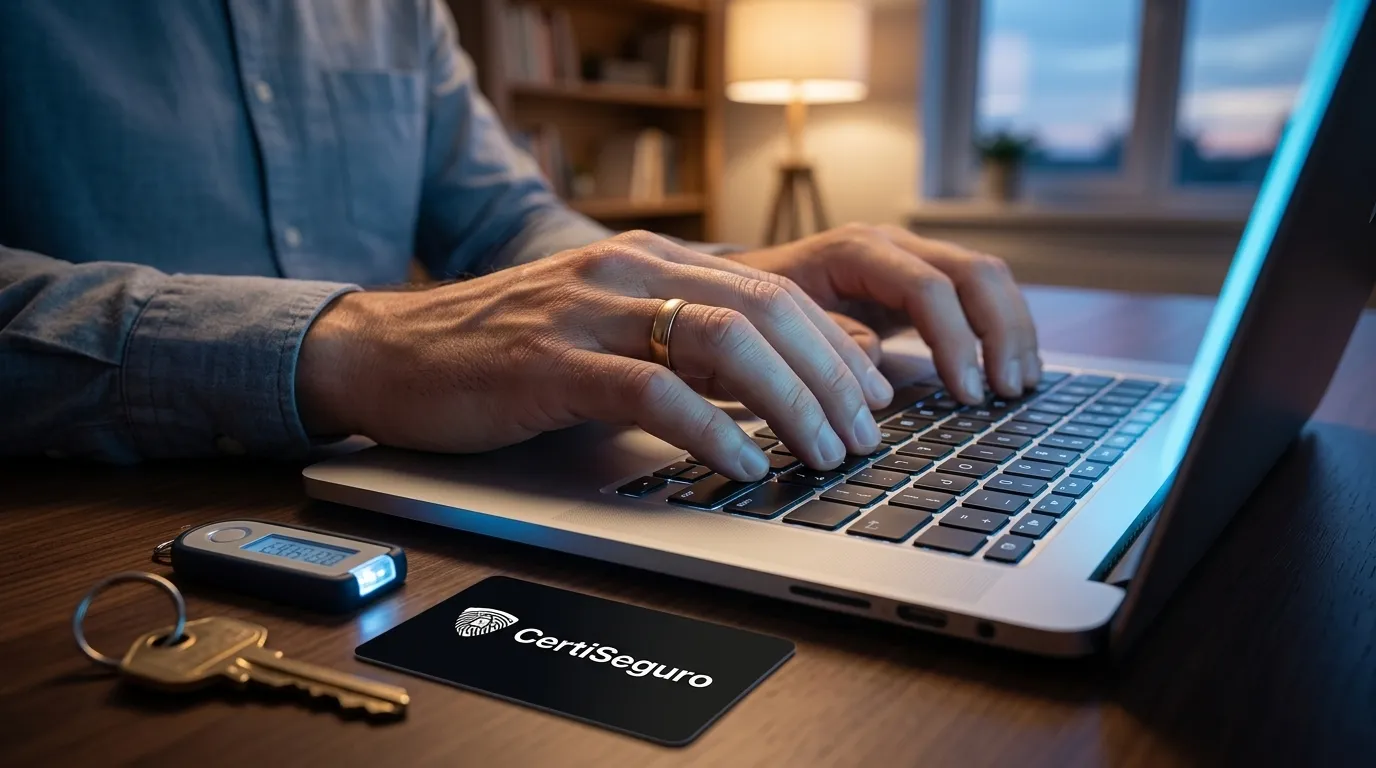 Uso remoto evidenciando controle de ex-colaborador com acesso a certificado digital corporativo.