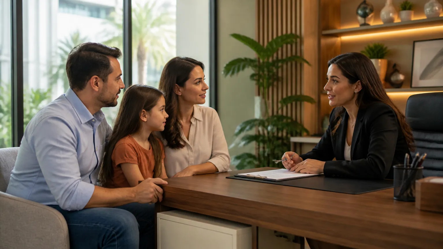 Família em consultoria jurídica sobre liminar contra plano de saúde em Suzano.
