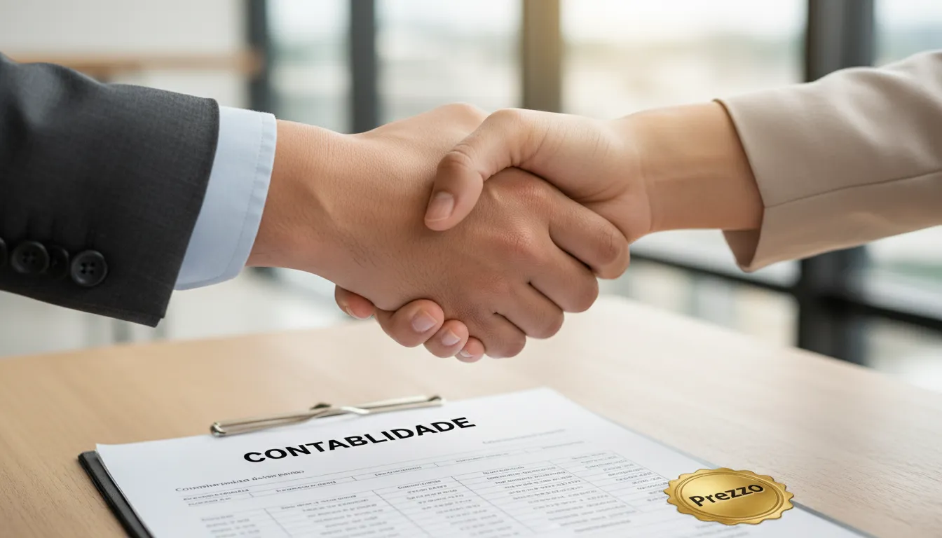 Aperto de mãos sobre um documento financeiro, simbolizando a parceria e confiança na Contabilidade para Médicos em São Paulo, com a assessoria da Prezzo Contábil.