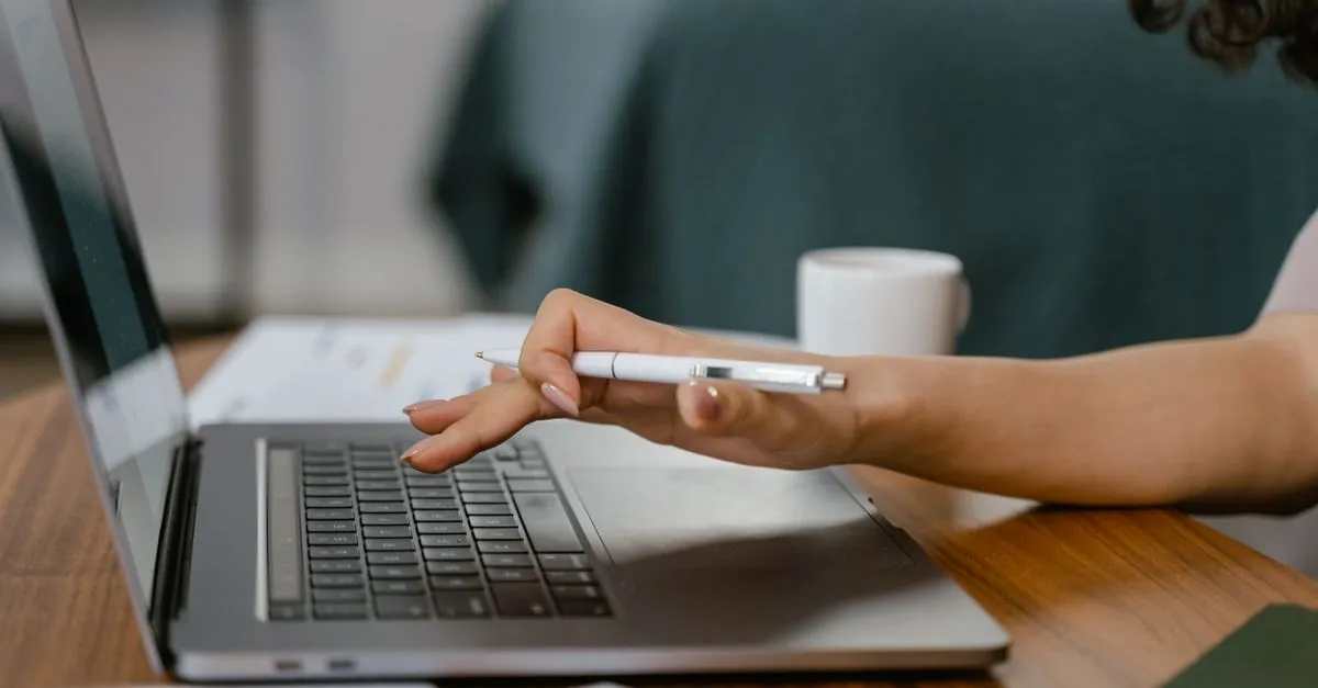 Laptop displaying an advanced digital tool for automatically transcribing videos into readable text.