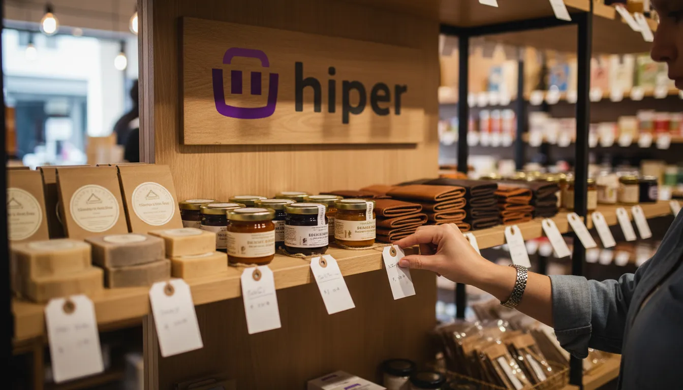 Detalhe de produtos precificados em loja, mostrando a importância do markup como calcular preços corretamente.