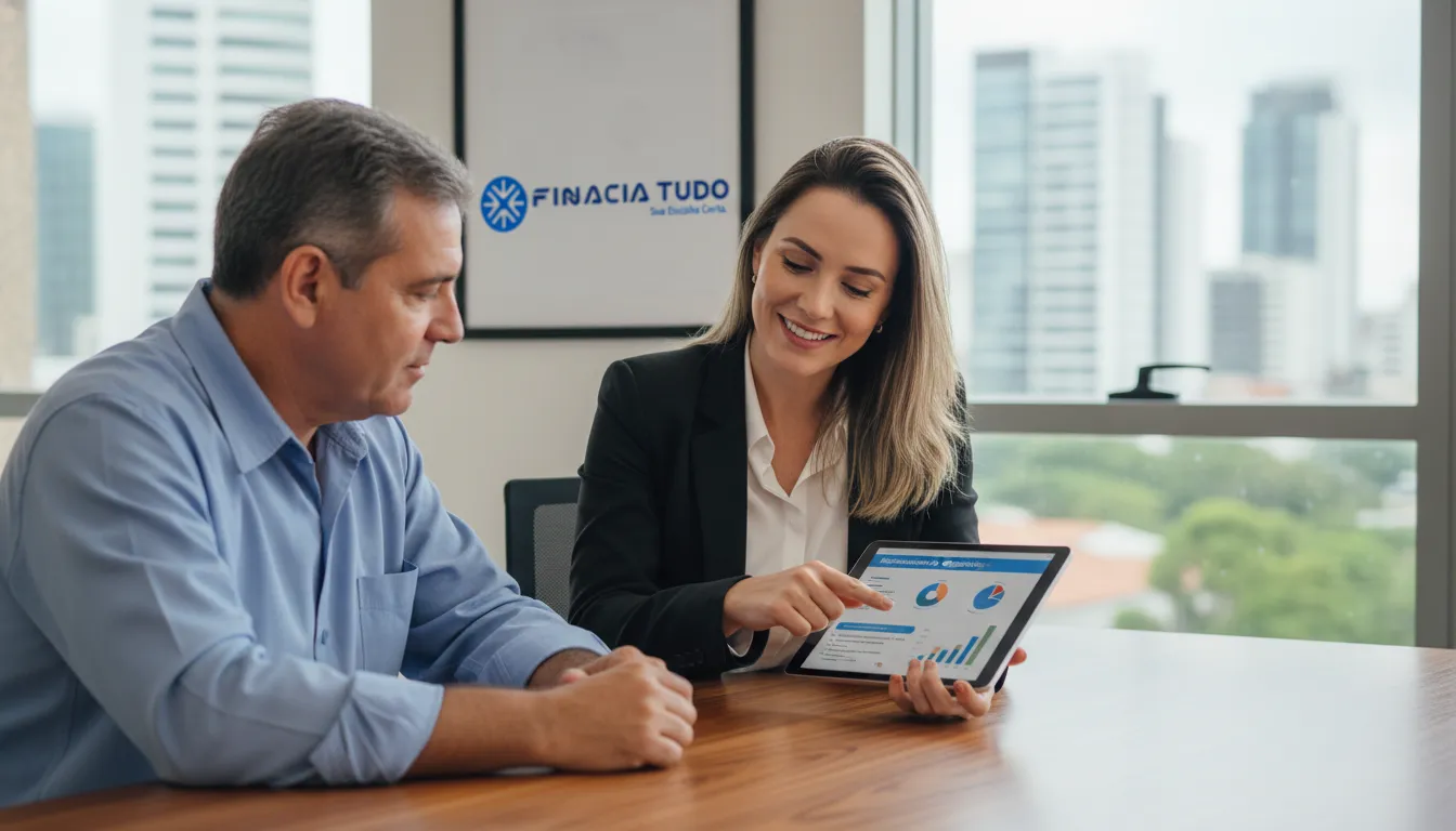 Consultor da Financia Tudo explica opções de refinanciamento de caminhão, mostrando que vale a pena.