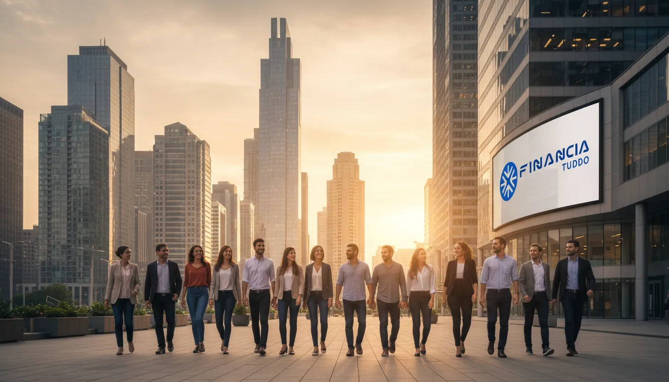 Pessoas caminhando rumo à independência financeira com home equity para reorganização, Financia Tudo.