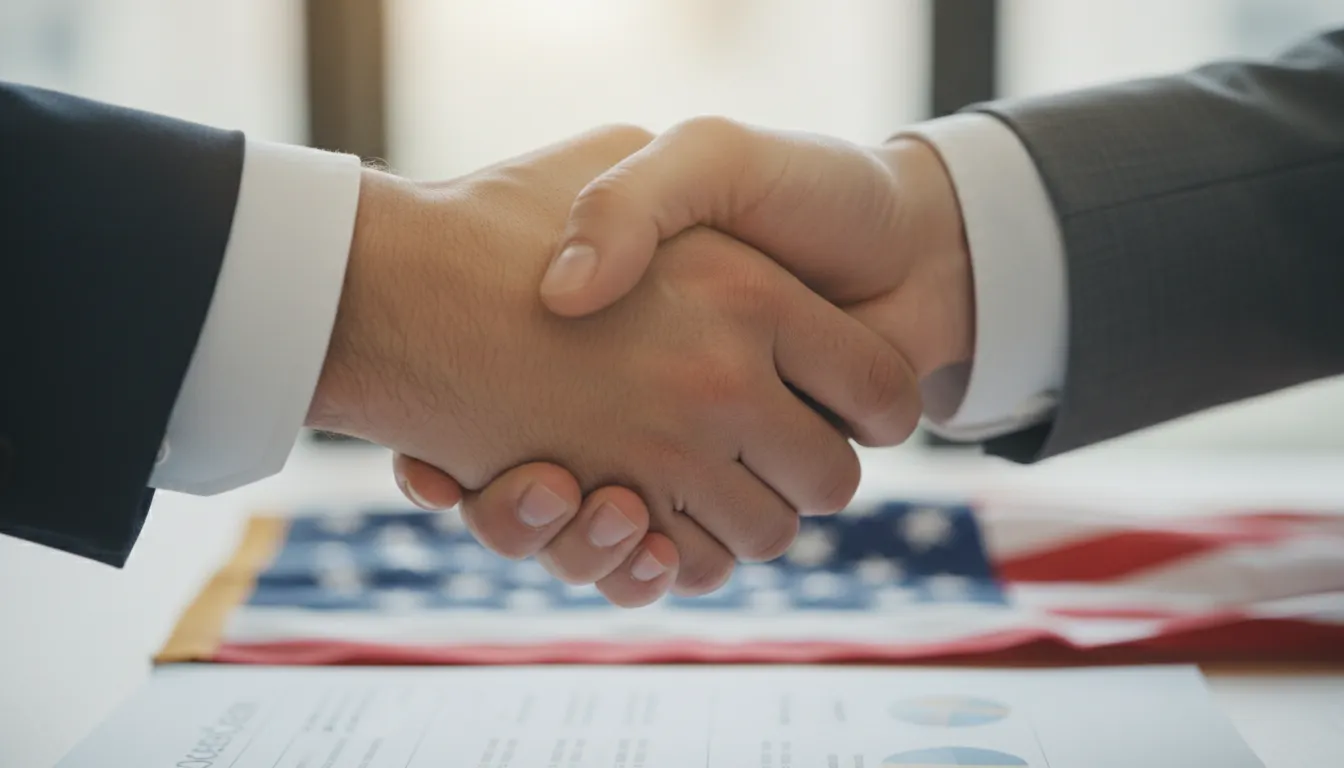 Un apretón de manos sella un acuerdo con un asesor fiscal, Contador para Latinos en Orlando, confiable y experto.