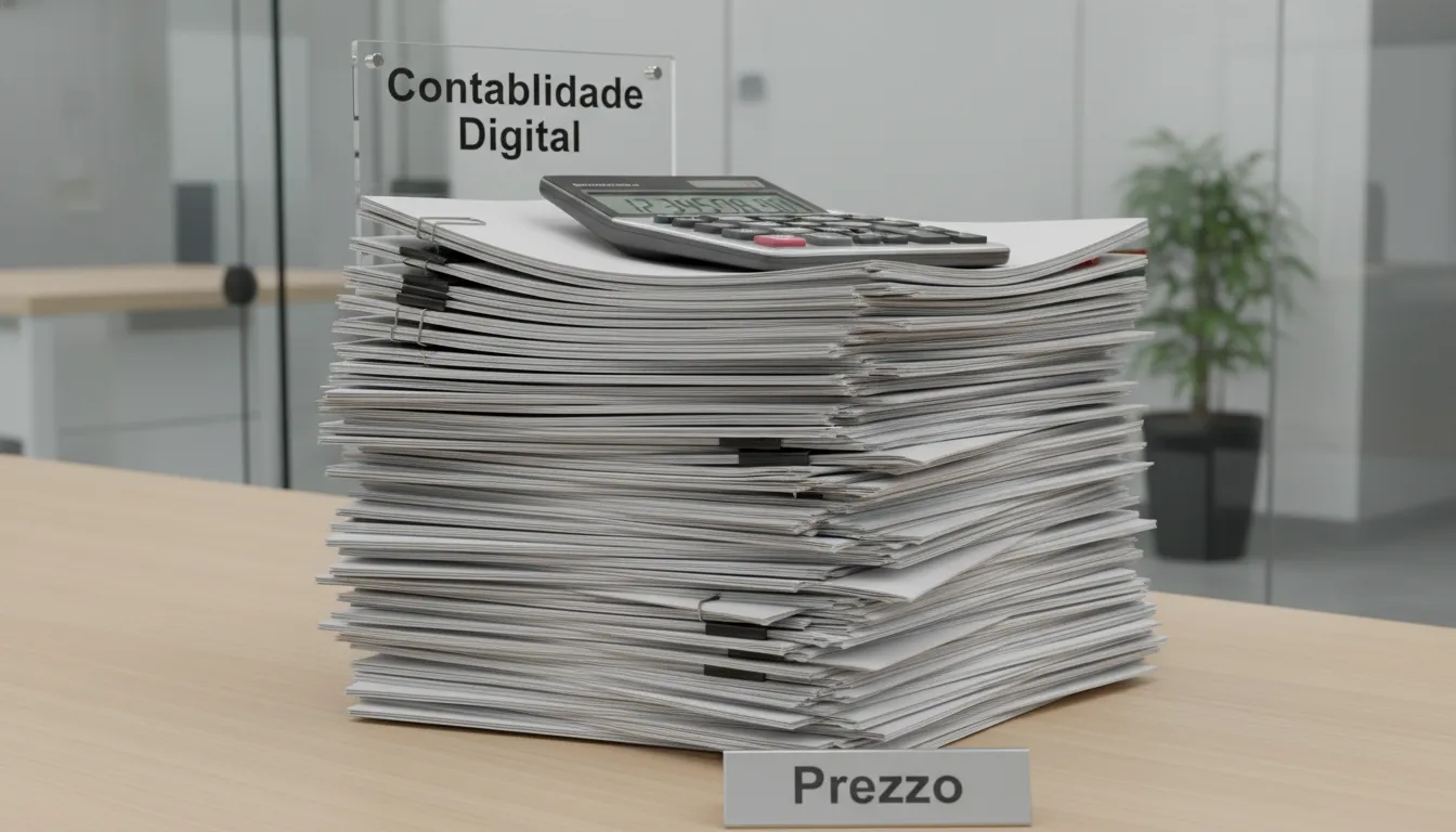 Documentos financeiros organizados com uma calculadora, simbolizando a contabilidade digital para youtubers. A Prezzo oferece soluções contábeis eficientes.