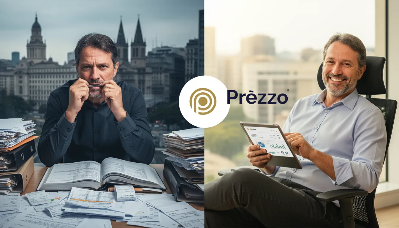 Empresário relaxado após contratar serviços para abertura de empresa em São Paulo com a Prezzo Contábil.