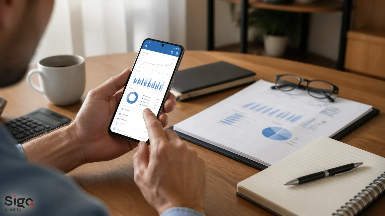 Pessoa pesquisando no celular como cancelar desconto de cartão consignado não reconhecido no benefício.