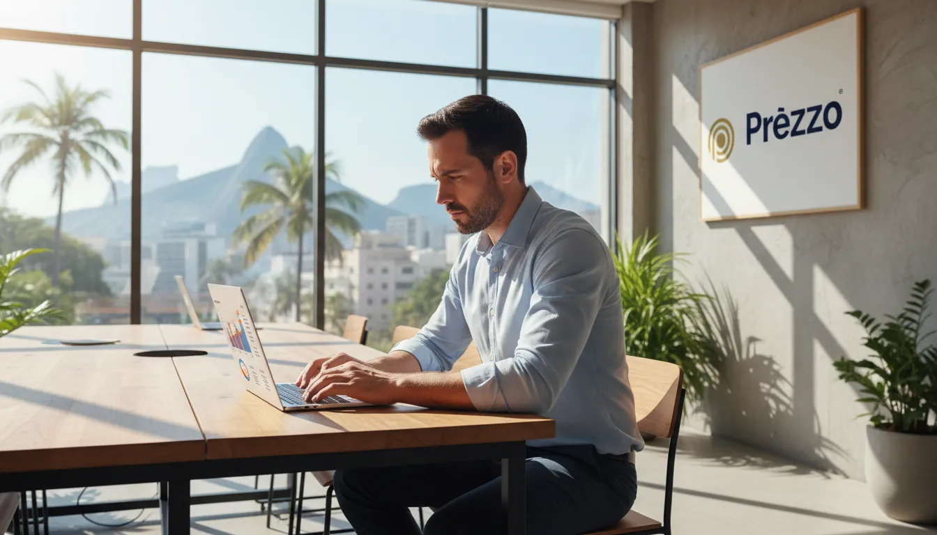 Empreendedor analisa relatório financeiro, buscando otimizar a Contabilidade para restaurantes e impulsionar o crescimento no Rio.